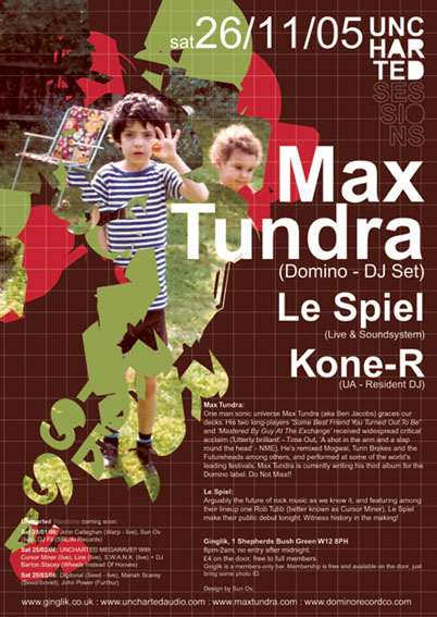 Uncharted Sessions - Max Tundra, Le Spiel, Kone-R Uncharted Sessions - Max Tundra, Le Spiel, Kone-R